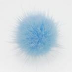 ミンクファーパーツ 約25mm ブルー 半球状 糸もカンもついておりません