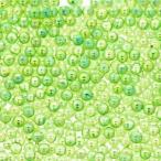 無穴ビーズ 約2mm ペリドットAB ペリドットオーロラ ガラス製 大きさにはばらつきがあります 約1.8〜2mm程度