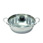 【2160円以上送料無料】パール金属 HC-42 和楽庵 ステンレス製ガラス蓋付卓上鍋18cm