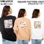 21 BILLABONG Billabong тренировочный футболка SQUARE PATTERN LOGO длинный рукав Logo обратная сторона шерсть хлопок женский 2021 год осень-зима номер товара BB014-002 Япония стандартный товар 