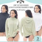 25 SS BILLABONG Billabong Rush Guard длинный рукав с капюшоном .UPF50+ ZIP UP HOODED LOGO LOOSE RASHGUARD женский BF013852 Япония стандартный товар 