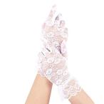 WINOMO UVカット手袋 レディース グローブレース コットン100％ ショート 滑り止め 紫外線対策 日焼け止め ウエディング アウト