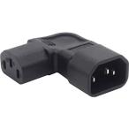 Yahoo! Yahoo!ショッピング(ヤフー ショッピング)オーディオファン 3ピン 変換コネクタ L字 右向き 3ピン メス （IEC 60320 C13） ⇔ 3ピン オス （IEC 60320