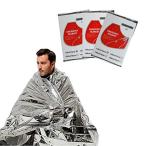 MonikaSun サバイバルシート エマージェンシーシート 防災 保温 静音 緊急ブランケット 静音 サバイバル アルミ ブランケット 1