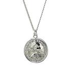 Yahoo! Yahoo!ショッピング(ヤフー ショッピング)Puente 5セント コイン 20mm ネックレス 50cm メダル チェーン チェーンネックレス コインネックレス シルバー 銀色