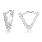 Yahoo! Yahoo!ショッピング(ヤフー ショッピング)Yoursfs ファッシフープピアス メンズ レディース ステンレス リング ピアス シンプル シルバー ジルコニア イヤリング 直径13m