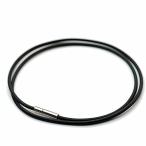 Yahoo! Yahoo!ショッピング(ヤフー ショッピング)シルバーワン 簡単ワンプッシュ ラバー チョーカー 細目2mm 60cm メンズ ブラック（黒）スポーツ用 ネックレス