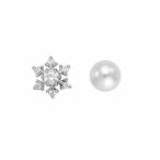 Yahoo! Yahoo!ショッピング(ヤフー ショッピング)Vogem 真珠 ピアス レディース 人気 アシンメトリー ピアス 雪結晶 ジルコニア キラキラ かわいい シルバー おしゃれ イヤリング