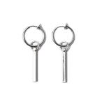 Yahoo! Yahoo!ショッピング(ヤフー ショッピング)ピアス イヤリング 男女兼用 （２個セット/シルバー） リングピアス フープイヤリング フェイクピアス リング スティック付 レディース メ