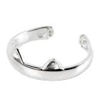 Yahoo! Yahoo!ショッピング(ヤフー ショッピング)［ドナリー］シルバー リング 指輪 シンプル 猫グッズ 犬 肉球 ファッション アクセサリー フリーサイズ レディース （耳/シルバー）