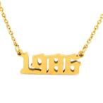 Yahoo! Yahoo!ショッピング(ヤフー ショッピング)誕生年ナンバーネックレス 誕生日プレゼント 18K金 イギリス風 鎖骨チェーン 記念日 金属アレルギー対応 （ゴールド, 1986）