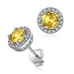 Yahoo! Yahoo!ショッピング(ヤフー ショッピング)ChicSilver トパーズ ピアス レディース 人気 シルバー925 大粒 サークル 誕生石 11月 ジルコニア アクセサリー