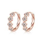 Yahoo! Yahoo!ショッピング(ヤフー ショッピング)Free bird ピアス レディース 四葉 クローバー シルバー925 金属アレルギー対応 高級ジルコニア フープピアス 女性 （ピンクゴ