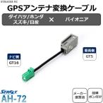 ショッピングアンテナ GPS アンテナ 変換 ケーブル ダイハツ ホンダ スズキ 日産 パイオニア 専用コネクタ ストリート AH-72