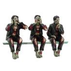 Walking Dead Zombie Undead See Hear Speak No Evil Set of Shelf Sitters Comp