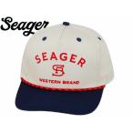 SEAGER シーガー BRANDED SNAPBACK CREAM/NAVY ブランデッド スナップバックキャップ クリーム/ネイビー 22292