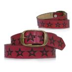 [BRACKNEY LEATHER WORKS] America производства type вдавлено кожаный ремень BELT one Star рисунок красный 5307 21028