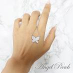 【送料無料】【Angel Peach】【人工ダイヤモンド】 パピヨンパヴェネックレス