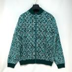 ショッピングヴィトン LOUIS VUITTON ルイヴィトン グラフィック コットン ニット ブルゾン フロント モノグラム グリーン XLサイズ RM232M Z34H