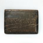 BERLUTI PARIS Berluti kali graph . кожа бизнес карта держатель футляр для визитных карточек футляр для карточек Brown sklitoE0210[