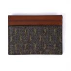 SAINT LAURENT PARIS солнечный rolan Париж YSL Logo моно g овечья кожа футляр для карточек Brown ka Sandra 647148[ б/у ]