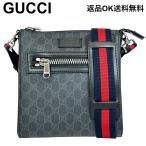 [ возвращенный товар OK] прекрасный товар GUCCI Gucci GGs шкив m сумка на плечо 523599 сумка "почтальонка" мужской серый черный серебряный металлические принадлежности [D467901217401mi2603]