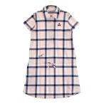 LE COQ GOLF Le Coq Golf короткий рукав One-piece проверка розовый серия L Golf одежда женский 