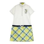 ADIDAS GOLF Adidas Golf рубашка-поло One-piece в клетку оттенок желтого M Golf одежда женский 