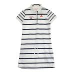 LE COQ GOLF Le Coq Golf короткий рукав One-piece окантовка рисунок оттенок белого L Golf одежда женский 