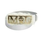 MARK&amp;LONA Mark and rona с мехом пряжка кожаный ремень оттенок белого Golf одежда 