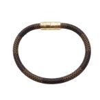 [ прекрасный товар ]LOUIS VUITTON Louis Vuitton M6139F латунь re* keep ito браслет Damier оттенок коричневого 