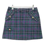 【新品】SAMANTHA THAVASA サマンサタバサ No.7 ストレッチスカート チェック柄 グリーン系 38 ゴルフウェア レディース