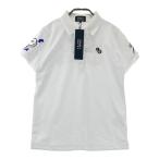 【新品】PEARLY GATES パーリーゲイツ 2022年 2260602 半袖ポロシャツ 背面ロゴ カノコ生地 ホワイト系 ０ ゴルフウェア レディース