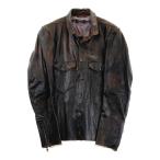 DIESEL ディーゼル  BLACK GOLD レザーシャツ  ブラウン系 S メンズ