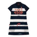 LE COQ GOLF Le Coq Golf короткий рукав One-piece Logo вышивка окантовка рисунок темно-синий серия L Golf одежда женский 