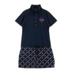 CALLAWAY Callaway короткий рукав One-piece общий рисунок темно-синий серия M Golf одежда женский 