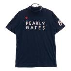 PEARLY GATES パーリーゲイツ  ハイネック 半袖Tシャツ ロゴプリント  ネイビー系 5 ゴルフウェア メンズ