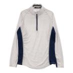 RLX ラルフローレン  長袖ハーフジップTシャツ 総柄 ホワイト系 XS ゴルフウェア レディース