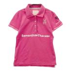 SAMANTHA THAVASA サマンサタバサ UNDER25 半袖ポロシャツ アイミ―刺繍  ピンク系 S ゴルフウェア レディース