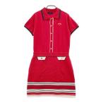 CALLAWAY Callaway 2023 год модели вязаный короткий рукав One-piece оттенок красного L Golf одежда женский 