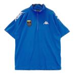 KAPPA GOLF カッパゴルフ  ハーフジップ 半袖Tシャツ  ブルー系 3L ゴルフウェア メンズ