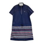 ADABAT Adabat половина Zip короткий рукав One-piece общий рисунок темно-синий серия 38 Golf одежда женский 