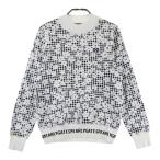 PEARLY GATES Pearly Gates mok шея вязаный свитер общий рисунок оттенок белого 0 Golf одежда женский 