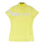 DESCENTE GOLF デサントゴルフ 2022年モデル ハイネック 半袖Tシャツ ロゴプリント イエロー系 S ゴルフウェア レディース