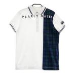 PEARLY GATES パーリーゲイツ 2023年モデル 半袖 ポロシャツ チェック柄 ホワイト系 1 ゴルフウェア レディース