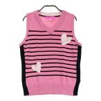 VIVA HEART viva Heart V шея вязаный лучший окантовка рисунок розовый серия 40 Golf одежда женский 