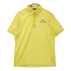 KAPPA GOLF カッパゴルフ 半袖ポロシャツ ボタンダウン 千鳥格子柄 イエロー系 O ゴルフウェア メンズ