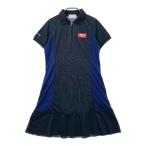 JUN&amp;ROPE Jun and Rope половина Zip короткий рукав One-piece оттенок черного M Golf одежда женский 