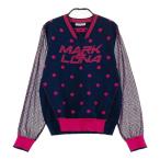 MARK&amp;LONA Mark and rona переключатель вязаный свитер прозрачный точка рисунок темно-синий серия 38 Golf одежда женский 