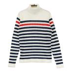 CALLAWAY Callaway ta-toru шея шерсть . вязаный свитер окантовка рисунок оттенок белого S Golf одежда женский 